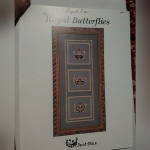 Just Nan Royal Butterflies Cross Stitch Pattern Booklet Butterfly